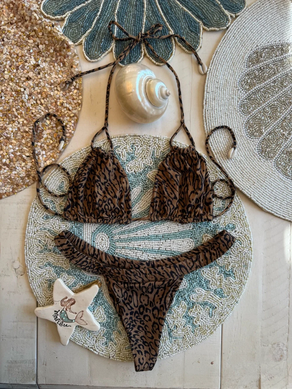 Indah cheetah three piece bikiniset 🐆